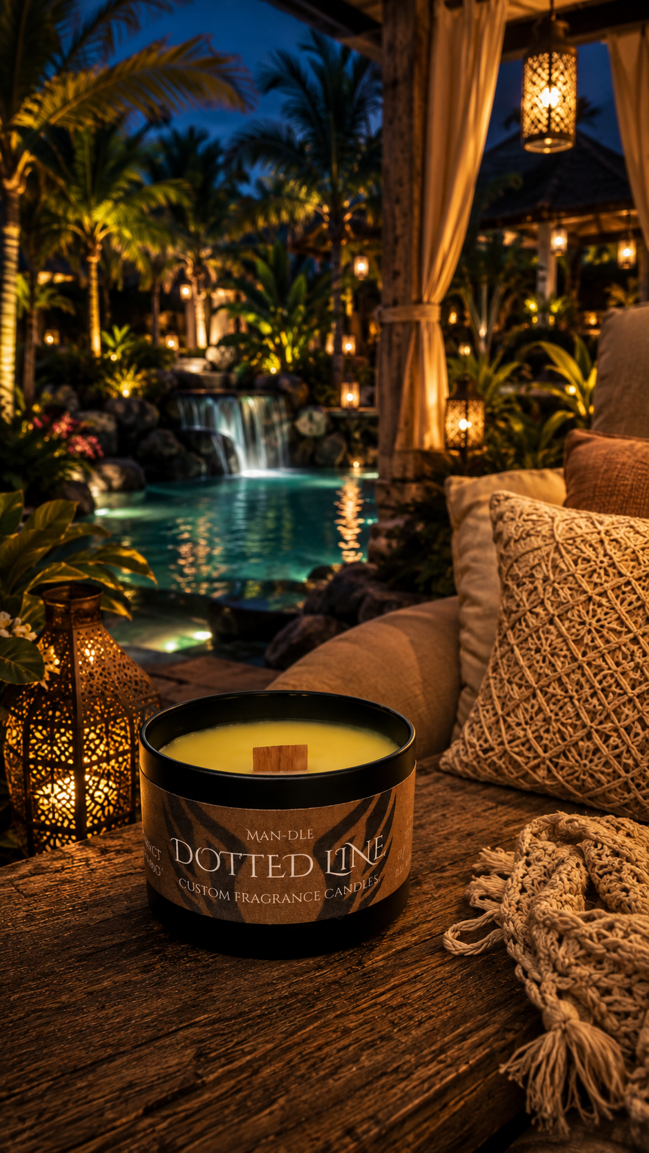 Dotted Line Candle